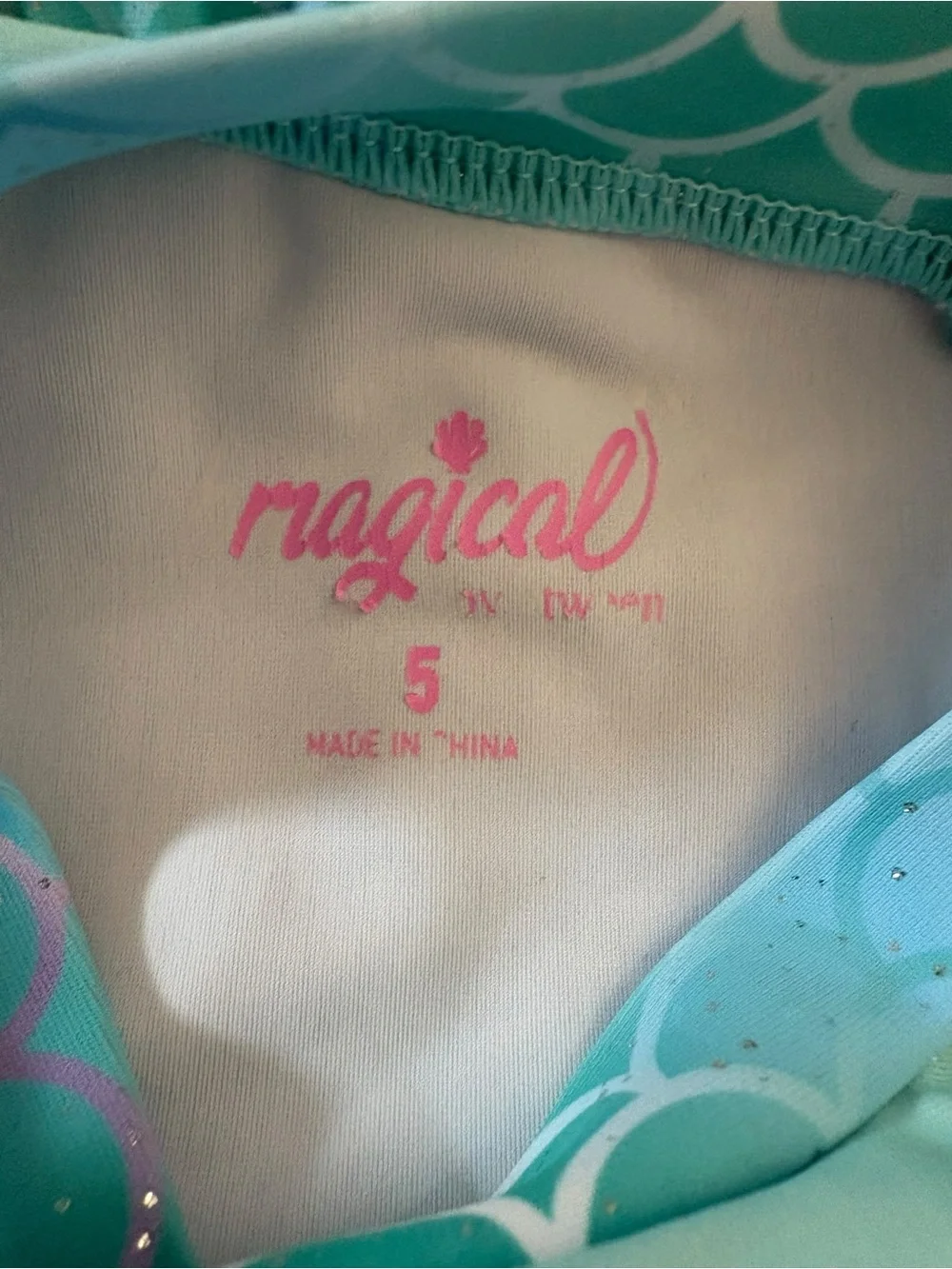 Magic Mint Green Mermaid Rash Guard Swim Set